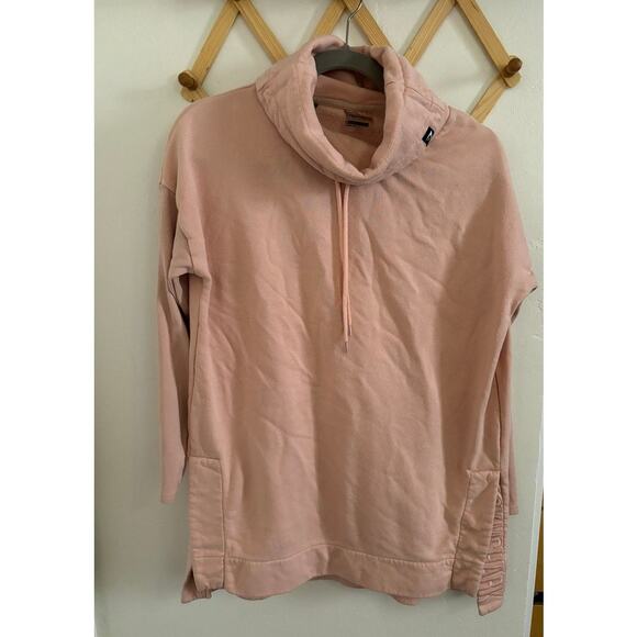 Gymshark Activewear Sweatshirt Women's Medium Pink Long Top Funnel Neck - Picture 2 of 10